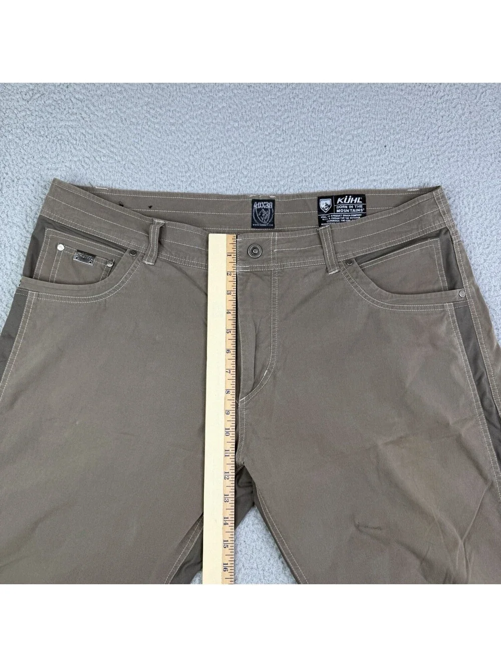 Kuhl Radikl Hiking Shorts Stretch Gorpcore 40x14 Mens Brown (Read Description!)